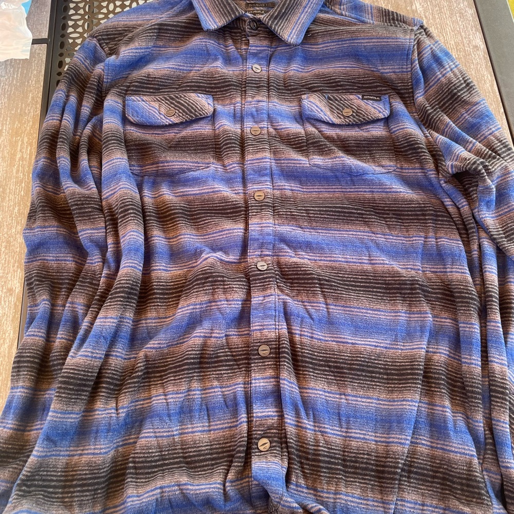 Men's O’Neill blue and black flannel